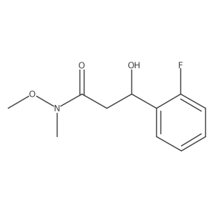3-(2-Fluorophenyl)-3-hydroxy-N-methoxy-N-methylpropanamide结构式