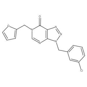 3-[(3-chlorophenyl)methyl]-6-[(furan-2-yl)methyl]-3H,6H,7H-[1,2,3]triazolo[4,5-d]pyrimidin-7-one Structure
