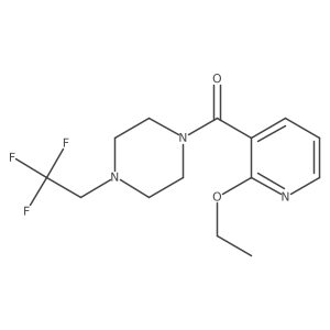 1-(2-Ethoxypyridine-3-carbonyl)-4-(2,2,2-trifluoroethyl)piperazine结构式