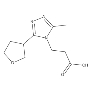 3-(3-Methyl-5-(tetrahydrofuran-3-yl)-4H-1,2,4-triazol-4-yl)propanoic acid结构式