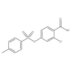 2-Chloro-4-[(4-methylbenzenesulfonyl)oxy]benzoic acid结构式