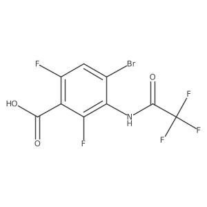 4-Bromo-2,6-difluoro-3-(2,2,2-trifluoroacetamido)benzoic acid结构式