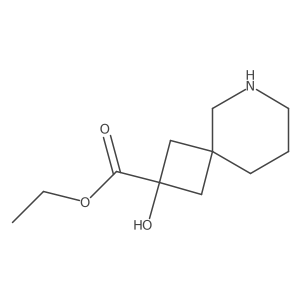 Ethyl 2-hydroxy-6-azaspiro[3.5]nonane-2-carboxylate结构式