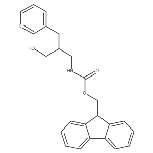 (9H-fluoren-9-yl)methyl N-{3-hydroxy-2-[(pyridin-3-yl)methyl]propyl}carbamate结构式
