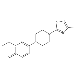 2-Ethyl-6-[4-(3-methyl-1,2,4-thiadiazol-5-yl)piperazin-1-yl]-2,3-dihydropyridazin-3-one结构式