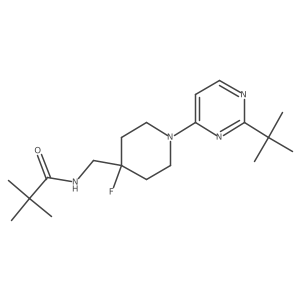 N-{[1-(2-tert-butylpyrimidin-4-yl)-4-fluoropiperidin-4-yl]methyl}-2,2-dimethylpropanamide Structure