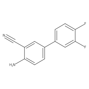 4-Amino-3',4'-difluoro-[1,1'-biphenyl]-3-carbonitrile Structure