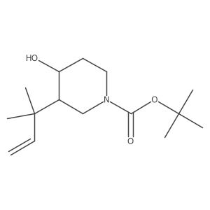 rac-tert-butyl (3R,4S)-4-hydroxy-3-(2-methylbut-3-en-2-yl)piperidine-1-carboxylate Structure