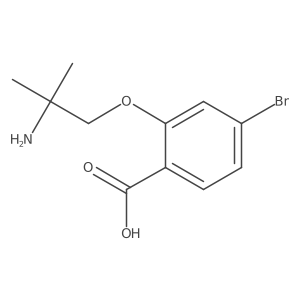 2-(2-Amino-2-methylpropoxy)-4-bromobenzoic acid结构式
