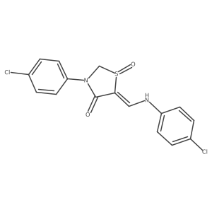 5-[(4-Chloroanilino)methylene]-3-(4-chlorophenyl)-4-oxo-1,3-thiazolan-1-ium-1-olate Structure
