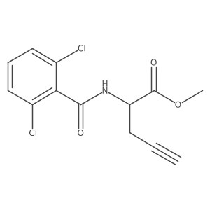 2-(2,6-Dichlorobenzamido)pent-4-ynoic acid methyl ester结构式