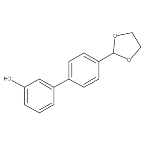 4'-(1,3-Dioxolan-2-yl)[1,1'-biphenyl]-3-ol结构式