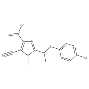 2-[1-[(4-Chlorophenyl)thio]ethyl]-1-methyl-4-nitro-1H-imidazole-5-carbonitrile Structure