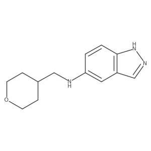 N-[(Tetrahydro-2H-pyran-4-yl)methyl]-1H-indazol-5-amine结构式