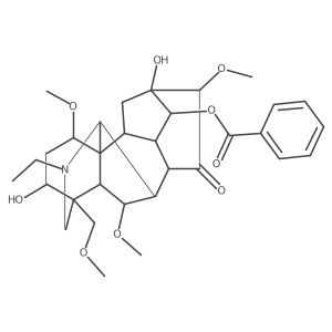 [(2R,3S,5R,6R,8S,13R,14R,16S,17S,18R)-11-ethyl-5,14-dihydroxy-6,16,18-trimethoxy-13-(methoxymethyl)-7-oxo-11-azahexacyclo[7.7.2.12,5.01,10.03,8.013,17]nonadecan-4-yl] benzoate Structure