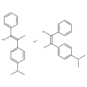 (Z)-1-[4-(dimethylamino)phenyl]-2-phenyl-2-sulfanylethenethiolate;nickel(2+)结构式