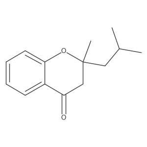 2,3-Dihydro-2-methyl-2-(2-methylpropyl)-4H-1-benzopyran-4-one结构式