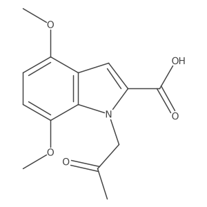 4,7-Dimethoxy-1-(2-oxopropyl)-1H-indole-2-carboxylic acid结构式