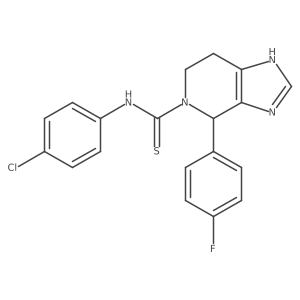 N-(4-chlorophenyl)-4-(4-fluorophenyl)-6,7-dihydro-3H-imidazo[4,5-c]pyridine-5(4H)-carbothioamide Structure
