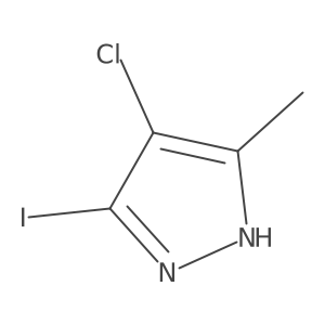 4-Chloro-3-iodo-5-methyl-1h-pyrazole结构式