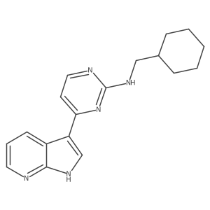 cyclohexylmethyl-[4-(1H-pyrrolo[2,3-b]pyridin-3-yl)pyrimidin-2-yl]amine结构式