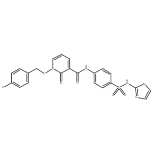 1-((4-fluorobenzyl)oxy)-2-oxo-N-(4-(N-(thiazol-2-yl)sulfamoyl)phenyl)-1,2-dihydropyridine-3-carboxamide Structure