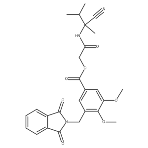[(1-cyano-1,2-dimethylpropyl)carbamoyl]methyl 3-[(1,3-dioxo-2,3-dihydro-1H-isoindol-2-yl)methyl]-4,5-dimethoxybenzoate Structure