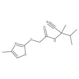 N-(1-Cyano-1,2-dimethylpropyl)-2-[(4-methyl-1,3-thiazol-2-YL)sulfanyl]acetamide Structure