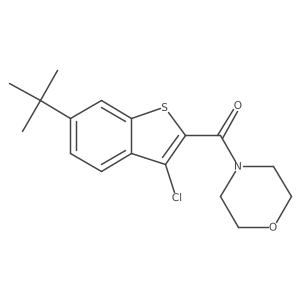 4-(6-Tert-butyl-3-chloro-1-benzothiophene-2-carbonyl)morpholine结构式