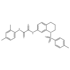 N1-(2,4-dimethylphenyl)-N2-(1-tosyl-1,2,3,4-tetrahydroquinolin-7-yl)oxalamide结构式