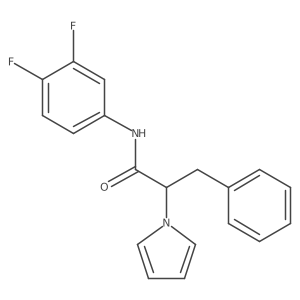 N-(3,4-Difluorophenyl)-3-phenyl-2-(1H-pyrrol-1-yl)propanamide Structure
