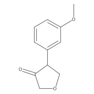 3(2H)-Furanone, dihydro-4-(3-methoxyphenyl)-结构式