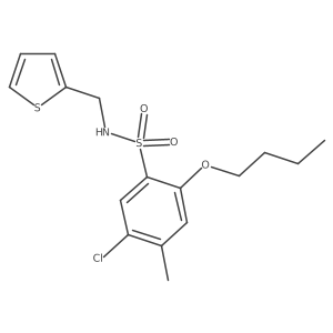 [(2-Butoxy-5-chloro-4-methylphenyl)sulfonyl](2-thienylmethyl)amine Structure