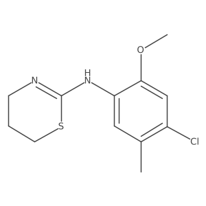 4H-1,3-Thiazin-2-amine, N-(4-chloro-2-methoxy-5-methylphenyl)-5,6-dihydro- Structure