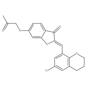 (Z)-2-((6-chloro-4H-benzo[d][1,3]dioxin-8-yl)methylene)-6-(2-oxopropoxy)benzofuran-3(2H)-one结构式