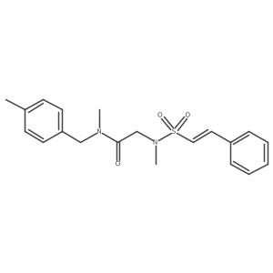 N-methyl-2-(N-methyl-2-phenylethenesulfonamido)-N-[(4-methylphenyl)methyl]acetamide Structure