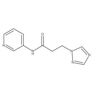 N-(3-pyridinyl)-3-(1H-1,2,4-triazol-1-yl)propanamide结构式