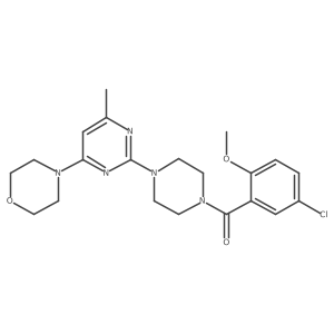 4-{2-[4-(5-Chloro-2-methoxybenzoyl)piperazin-1-yl]-6-methylpyrimidin-4-yl}morpholine结构式