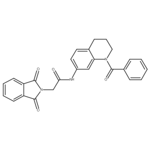 N-(1-benzoyl-1,2,3,4-tetrahydroquinolin-7-yl)-2-(1,3-dioxoisoindolin-2-yl)acetamide结构式