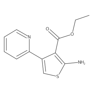 Ethyl 2-amino-4-(pyridin-2-yl)thiophene-3-carboxylate Structure