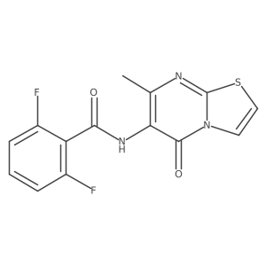 2,6-difluoro-N-(7-methyl-5-oxo-5H-thiazolo[3,2-a]pyrimidin-6-yl)benzamide结构式