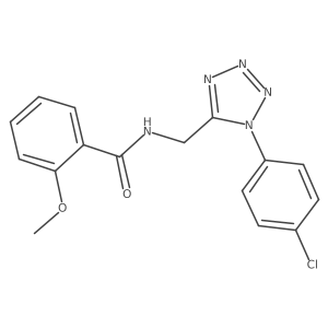 N-((1-(4-chlorophenyl)-1H-tetrazol-5-yl)methyl)-2-methoxybenzamide Structure