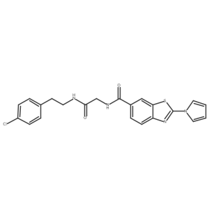 N-(2-{[2-(4-chlorophenyl)ethyl]amino}-2-oxoethyl)-2-(1H-pyrrol-1-yl)-1,3-benzothiazole-6-carboxamide结构式