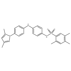 N-(4-{[6-(3,5-dimethyl-1H-pyrazol-1-yl)pyridazin-3-yl]amino}phenyl)-2,4,5-trimethylbenzene-1-sulfonamide Structure