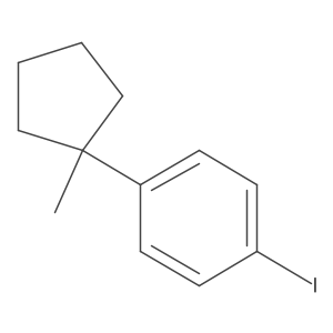1-Iodo-4-(1-methylcyclopentyl)benzene结构式