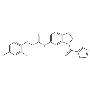 2-(2,4-dichlorophenoxy)-N-(1-(furan-2-carbonyl)indolin-6-yl)acetamide Structure