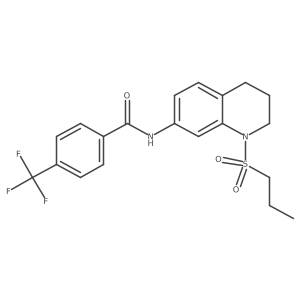 N-[1-(propane-1-sulfonyl)-1,2,3,4-tetrahydroquinolin-7-yl]-4-(trifluoromethyl)benzamide Structure