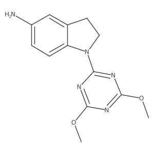1-(4,6-Dimethoxy-1,3,5-triazin-2-yl)-2,3-dihydro-1H-indol-5-amine结构式