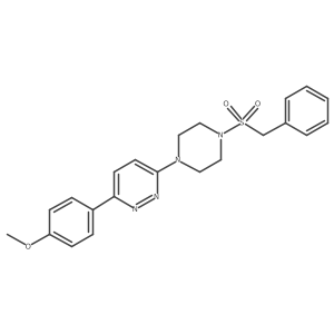 3-(4-(Benzylsulfonyl)piperazin-1-yl)-6-(4-methoxyphenyl)pyridazine结构式
