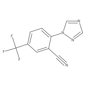 2-(1H-1,2,4-triazol-1-yl)-5-(trifluoromethyl)benzonitrile结构式
